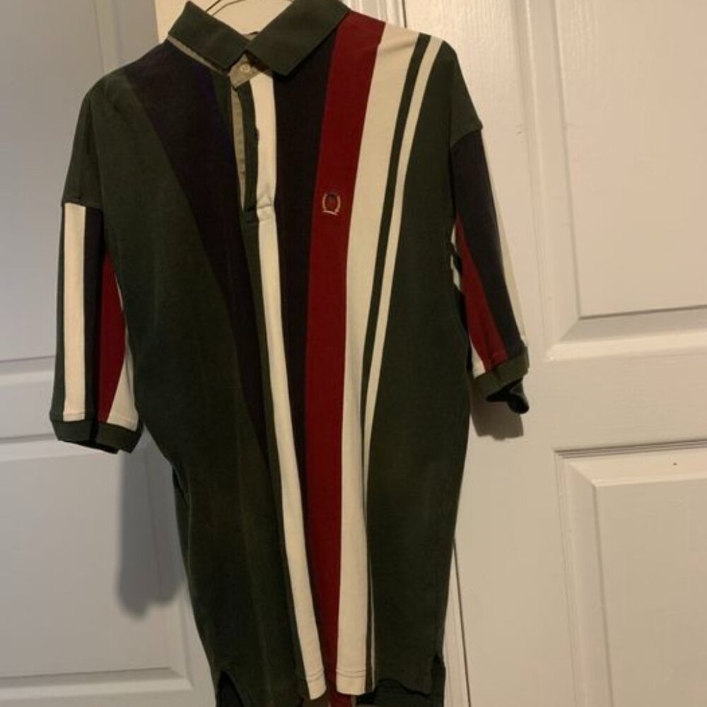 VTG Tommy Hilfiger Polo Shirt Stripe Short Sleeve Sz XL